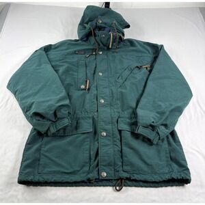 Vintage Columbia Jacket Mens Large Green Mountain Parka Coat Lined Outdoor 90s